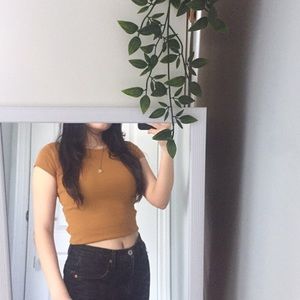 mustard baby tee from Frank & Oak